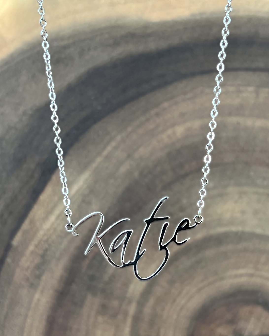 Custom Script Necklace