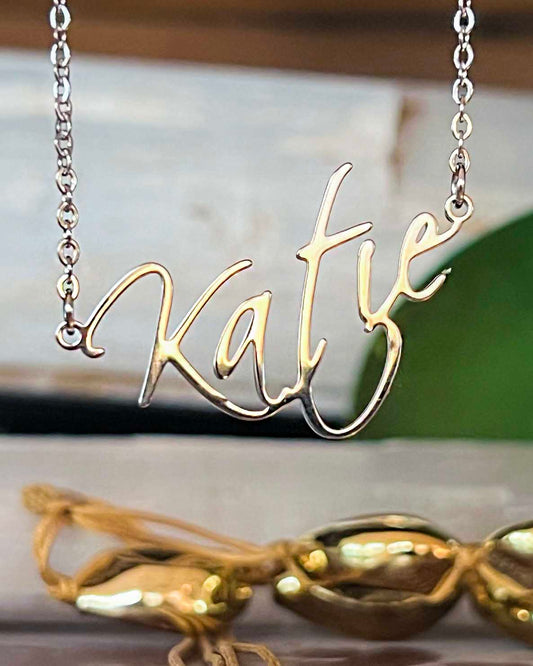 Custom Script Necklace