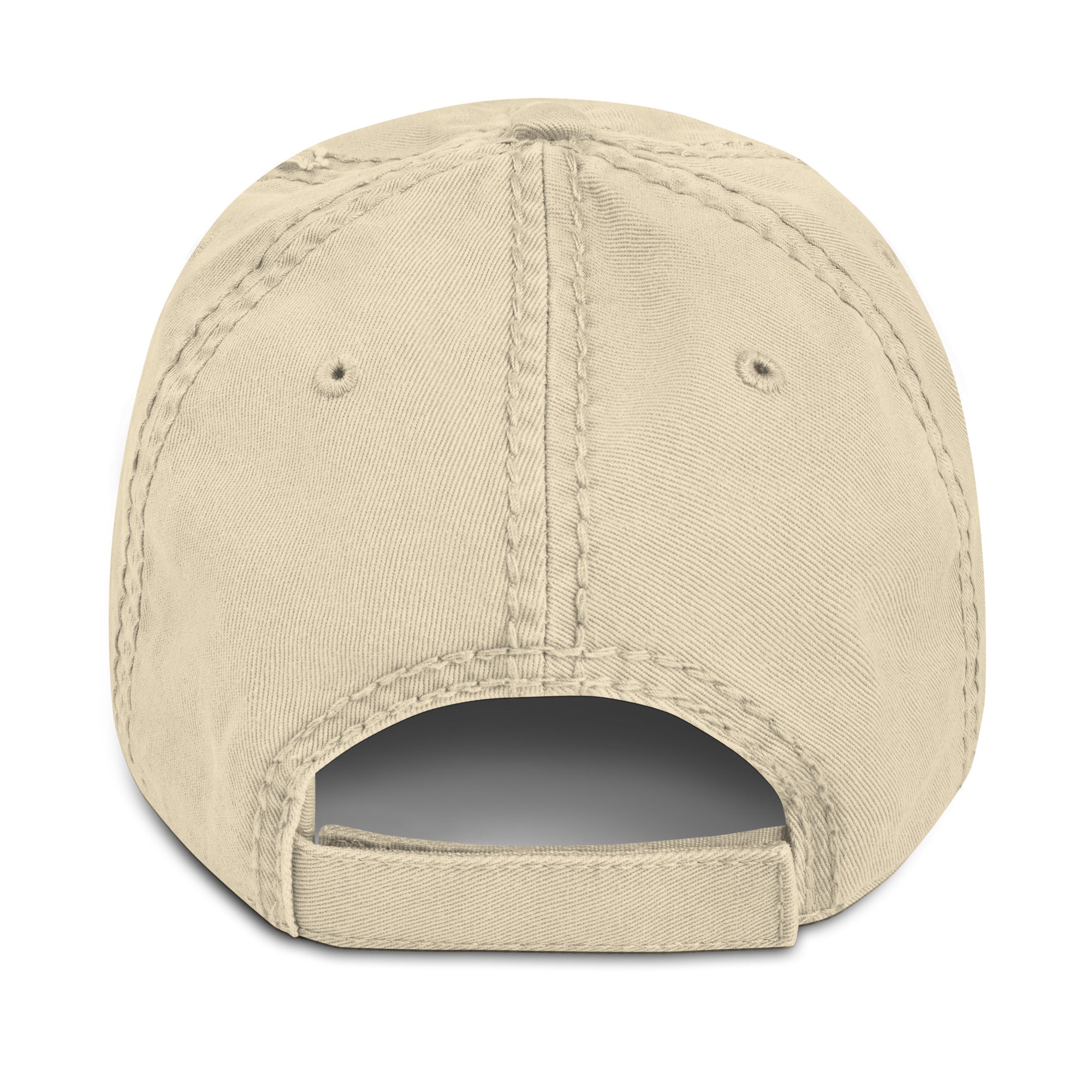 Embroidered MOM Distressed-Look Hat