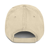 Embroidered MOM Distressed-Look Hat