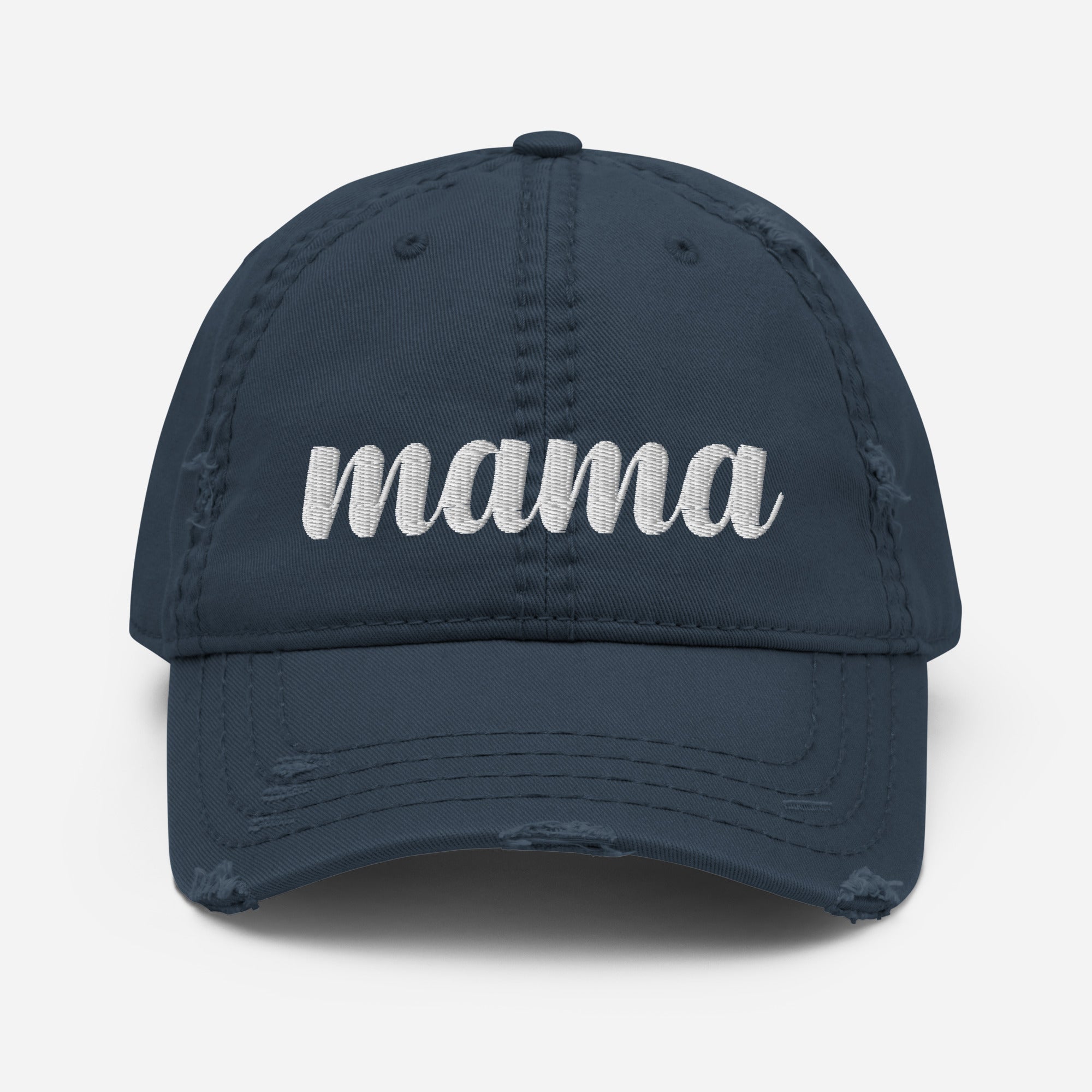 Mama Script-Style Distressed-Look Hat