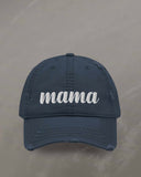 Mama Script-Style Distressed-Look Hat